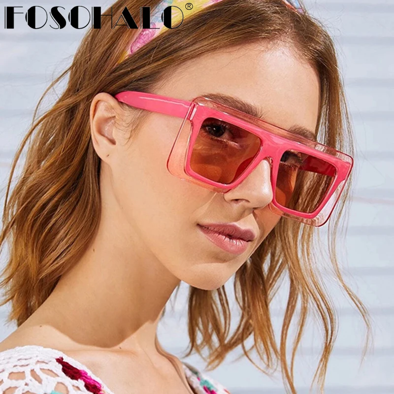 

Квадратные Солнцезащитные очки без оправы Женские винтажные цельные Солнцезащитные очки Мужские 2020 Ретро брендовые дизайнерские очки мод...