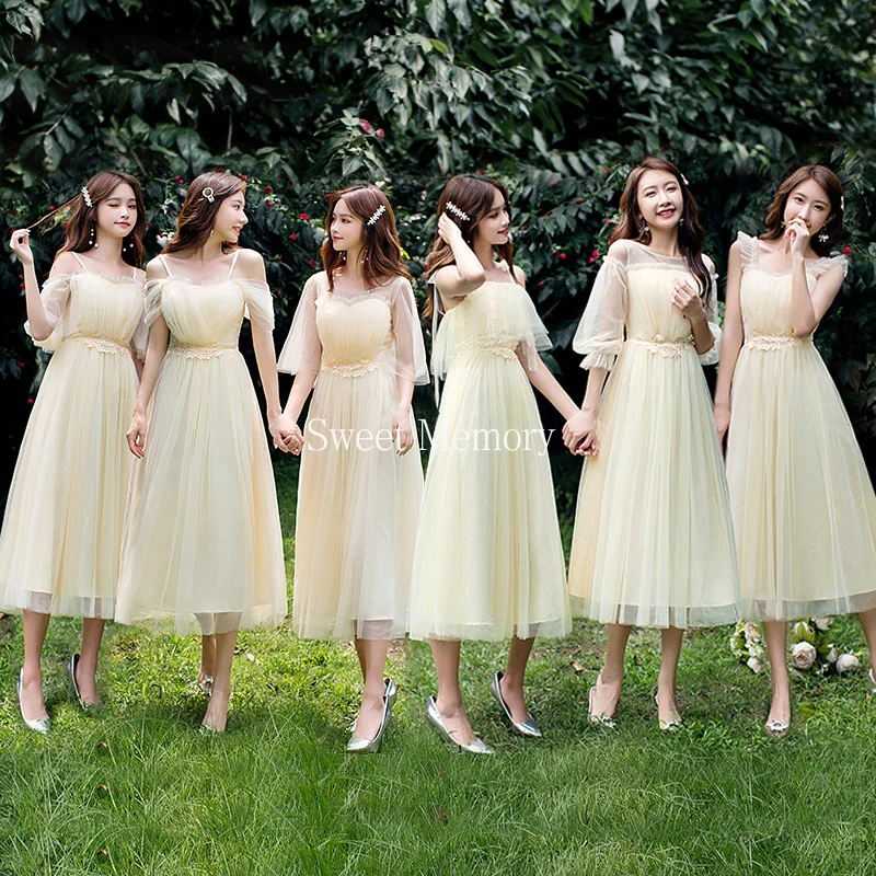 Фото Лето-осень платья подружек невесты для взрослых размера плюс голубое серое