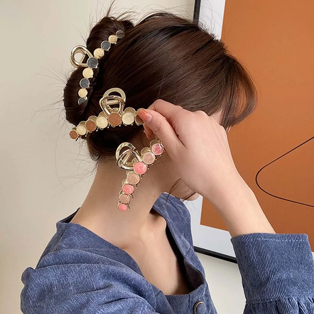 

Girls Candy Color Women Geometric Hair Clip Shark Clip Headdress Hair Claw