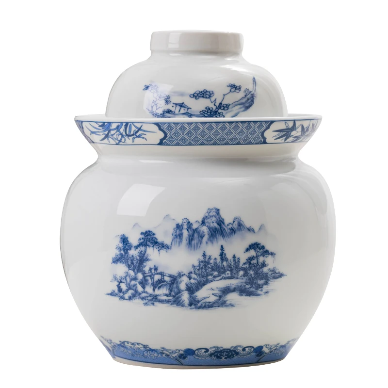 Керамическая банка для маринования Цзиндэчжэнь керамический контейнер кимчи