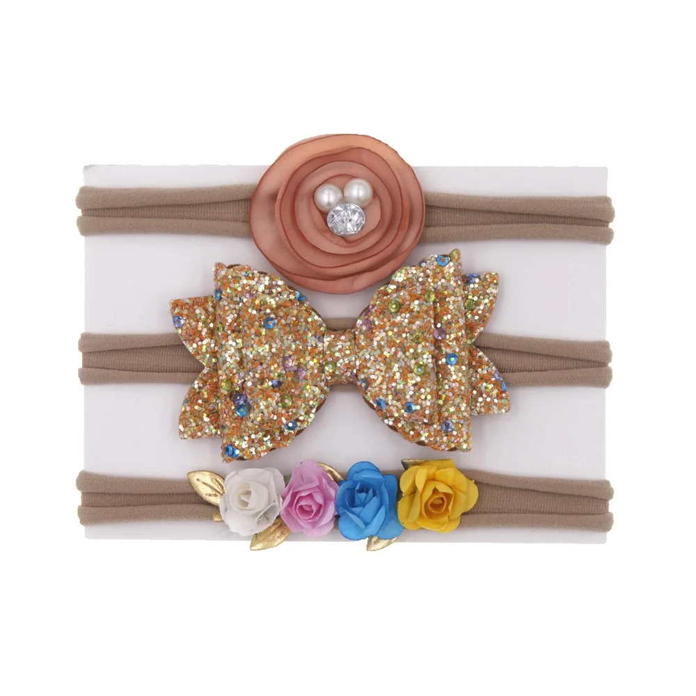 Детская повязка на голову нейлоновые повязки костюм для девочек банты волос с