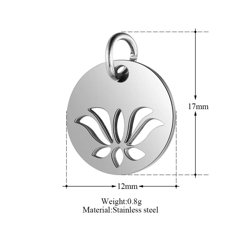 5 шт./лот Титановая Сталь DIY кулон для Тай Чи Изготовление ювелирных изделий