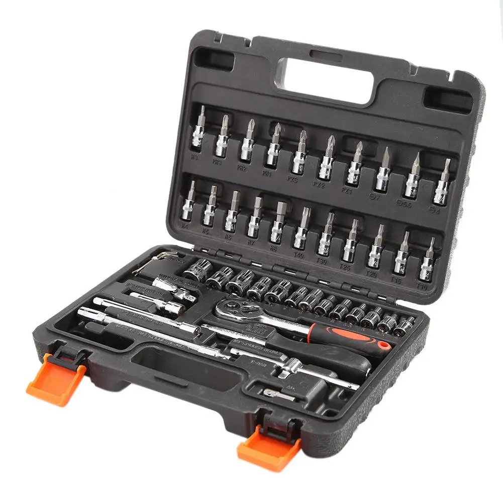 

46pcs Ratchet Wrench Set Kit Sleeve for Car Motorcycle Bicycle Repair Tools Ratchet Combination Hand Tools Set Hardware Tools