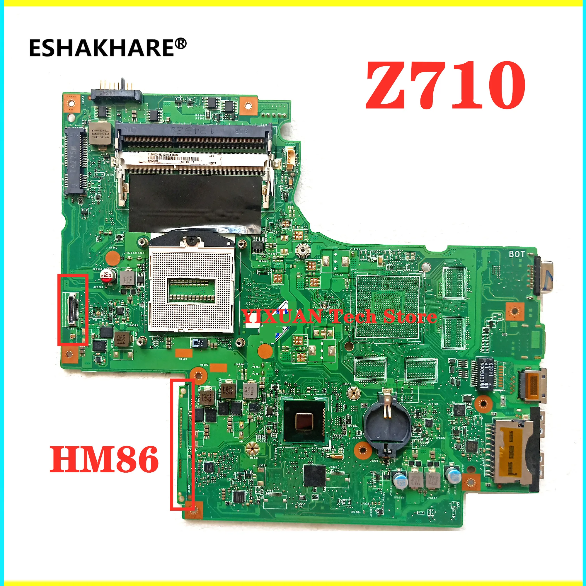 ESHAKHARE DUMB02 Motherboard for Lenovo Z710 Laptop    Motherboard HM86 100% tested work