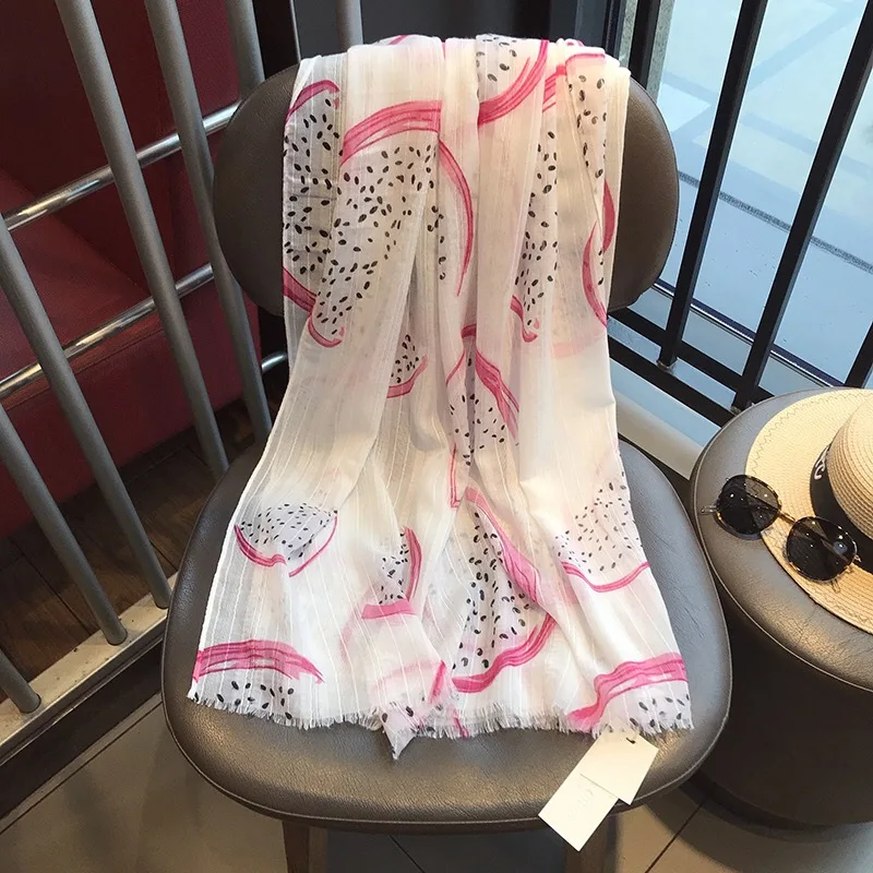 Женская длинная шаль с ручками мягкая розовая пляжная принтом граффити в