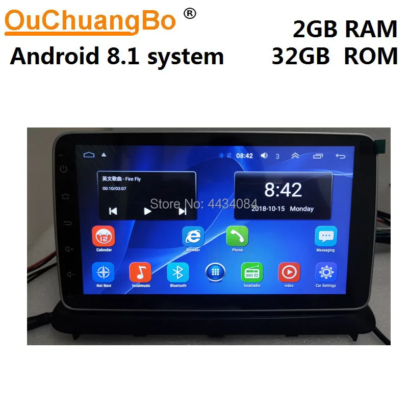 Автомобильный радиоприемник Ouchuangbo gps 4 ядра 2 + 32 android 8 1 | Автомобили и мотоциклы