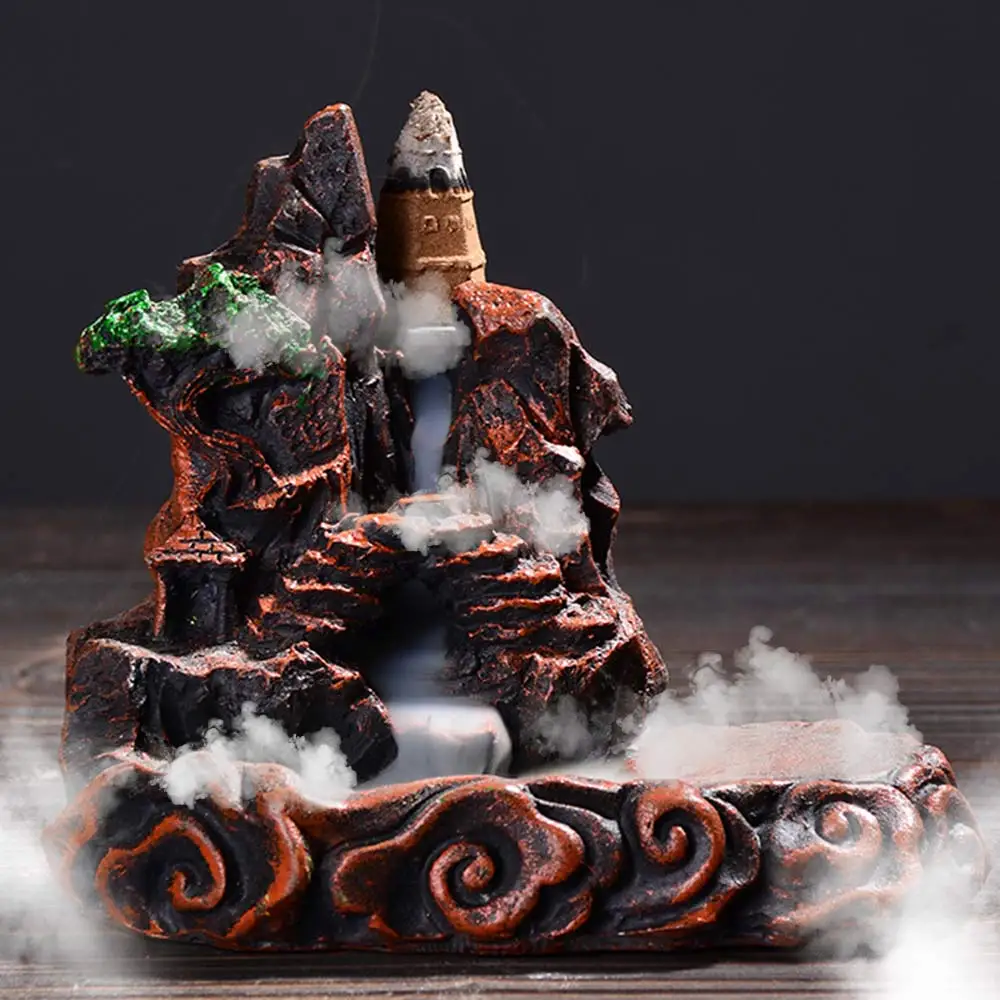 

Waterfall Ceramic Incense Burner Living Room Decorative Ornaments Furnishings Supply Resin Flowing Moutain Designed