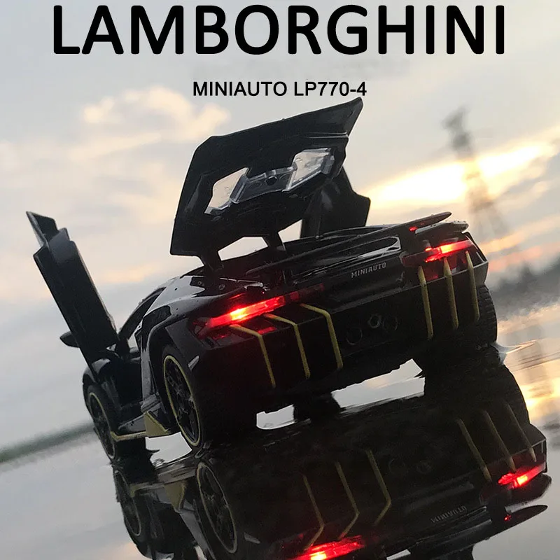 Новинка модель спортивного автомобиля LP770 1:32 из сплава литой Тяговый супер