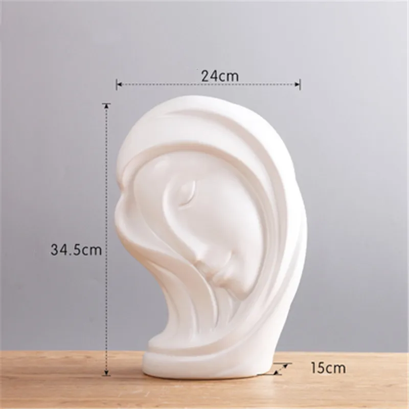 

Gray White Head Portraits Ceramics Flower Vase Modern Ornaments For Home Decor Table Art Living Room Decoration Accessories