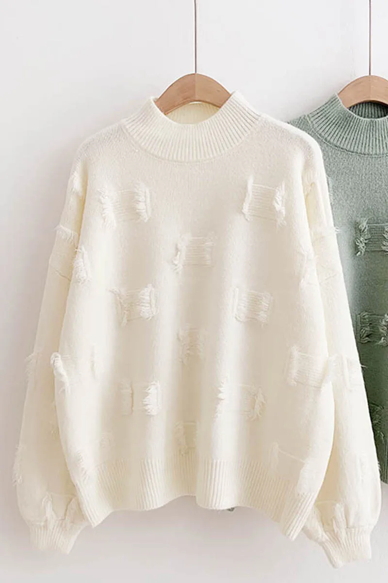 Женский свободный Свитер оверсайз плотный вязаный свитер в Корейском стиле