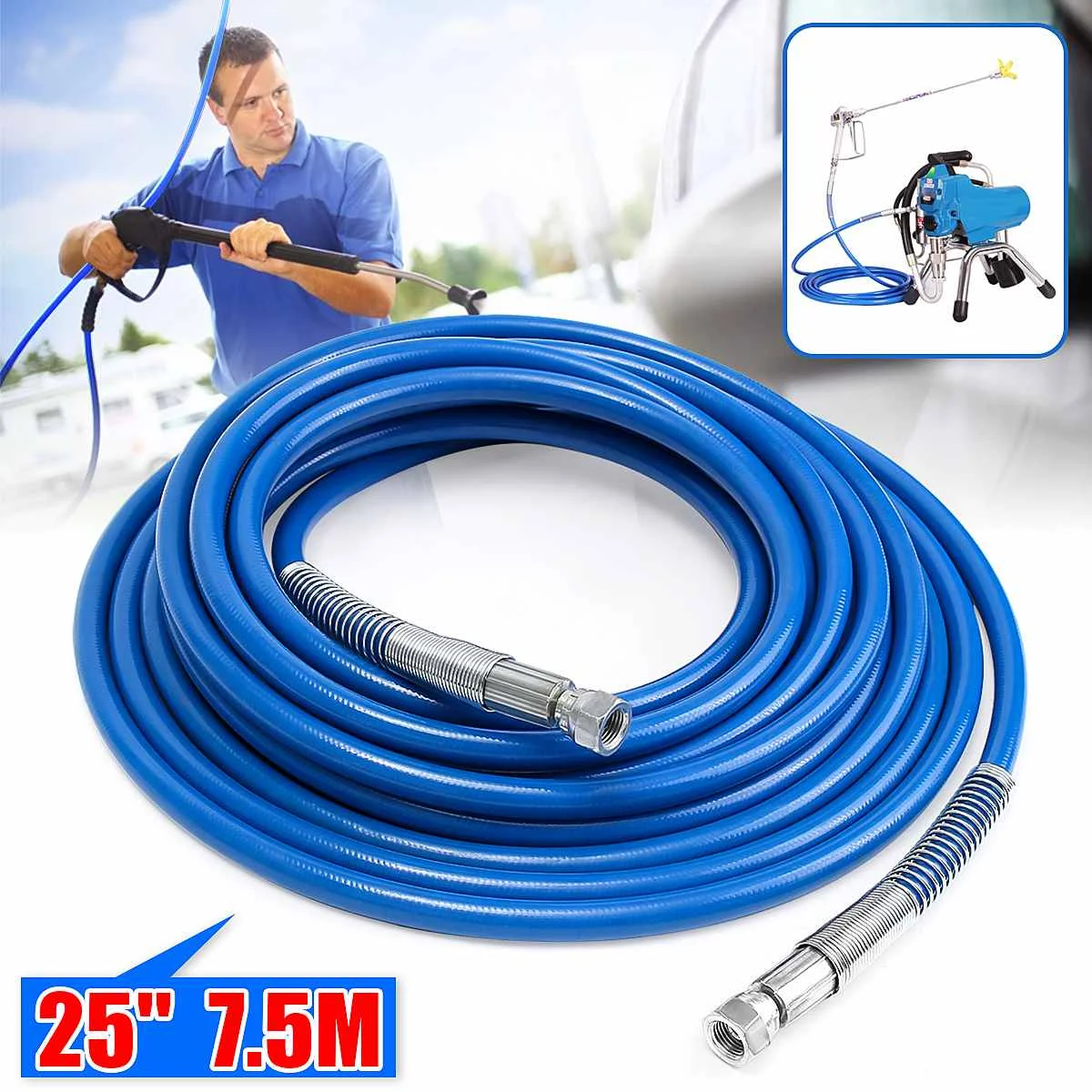 

Шланг-распылитель для краскопульта, 7,5 м, 3300 PSI