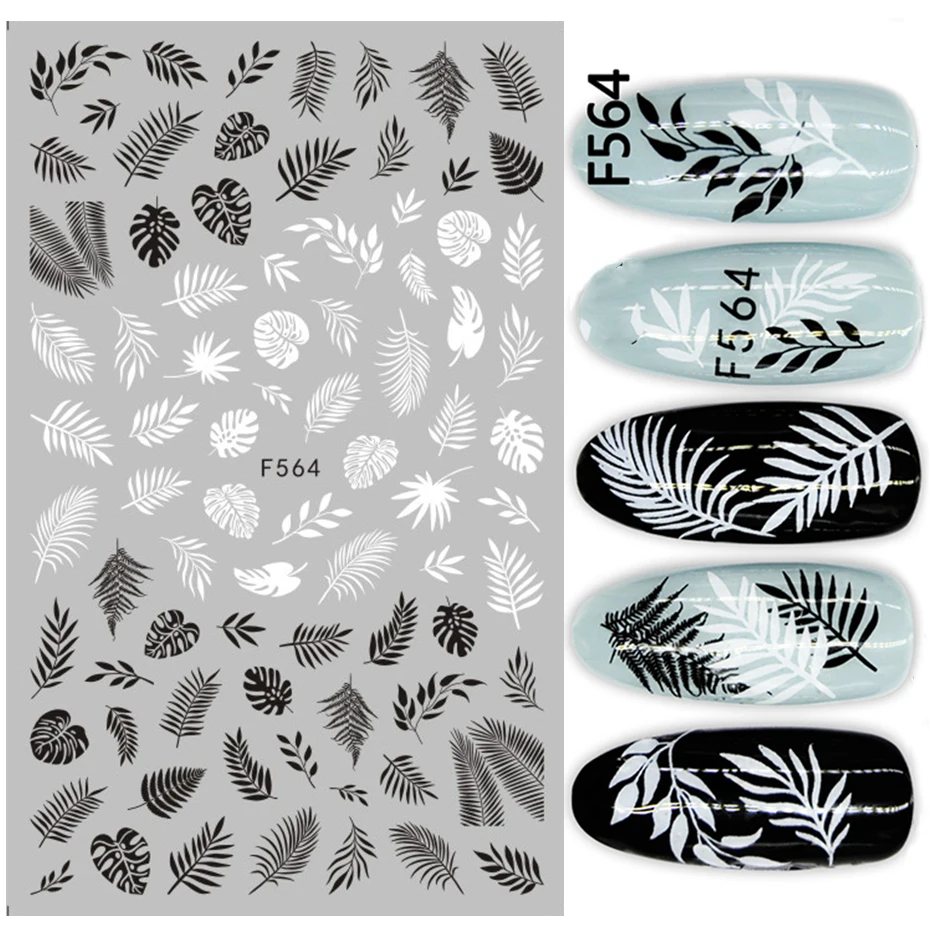 

1pcs Sticker Sliders Nail Art Decorations ButterflyDecals 3D Adhesive Stickers Woman Face Leaf FoilManicure Wrap LAF644-653-1