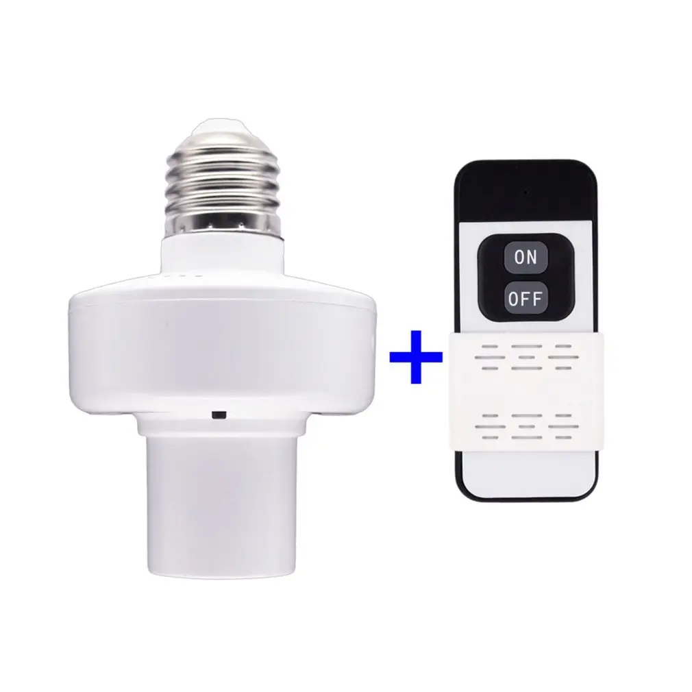 

Smart WiFi Light Socket Smart Lamp Head Light Bulb Socket with RF Receiver&Remote Control for ECHO for Google E27 Ewelink