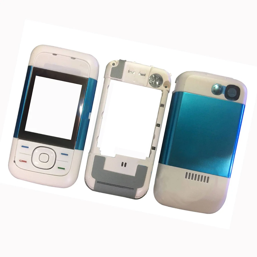 Full Housing For Nokia 5200 Case Cover Facing Frame + Middle frame Back +English Russian Arabic Keypad |