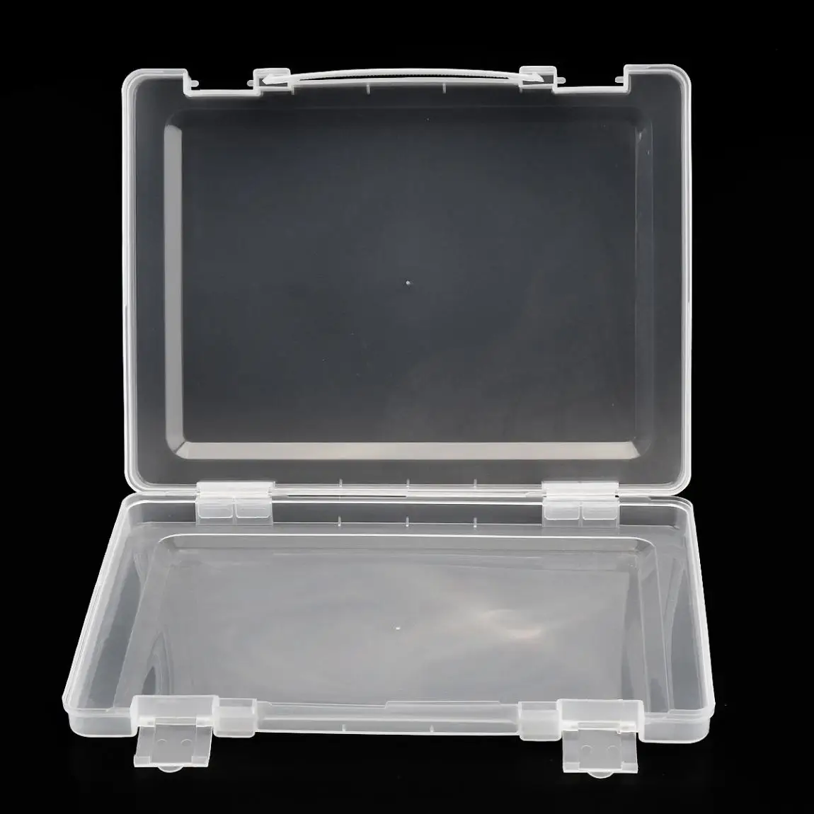 

Transparent White PP Plastic Portable Handheld Sample Tool Box Storage Box with 310mm Length and 230mm Width for Hardware Part