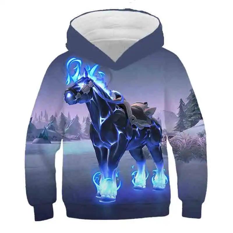 Детские толстовки с принтом лошадей пальто верхняя одежда на весну и осень