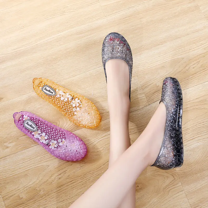 

Туфли женские прозрачные, дышащие лоферы, прозрачная обувь-желе, Летние удобные кроссовки, туфли на низком каблуке, Размер 9, 2021