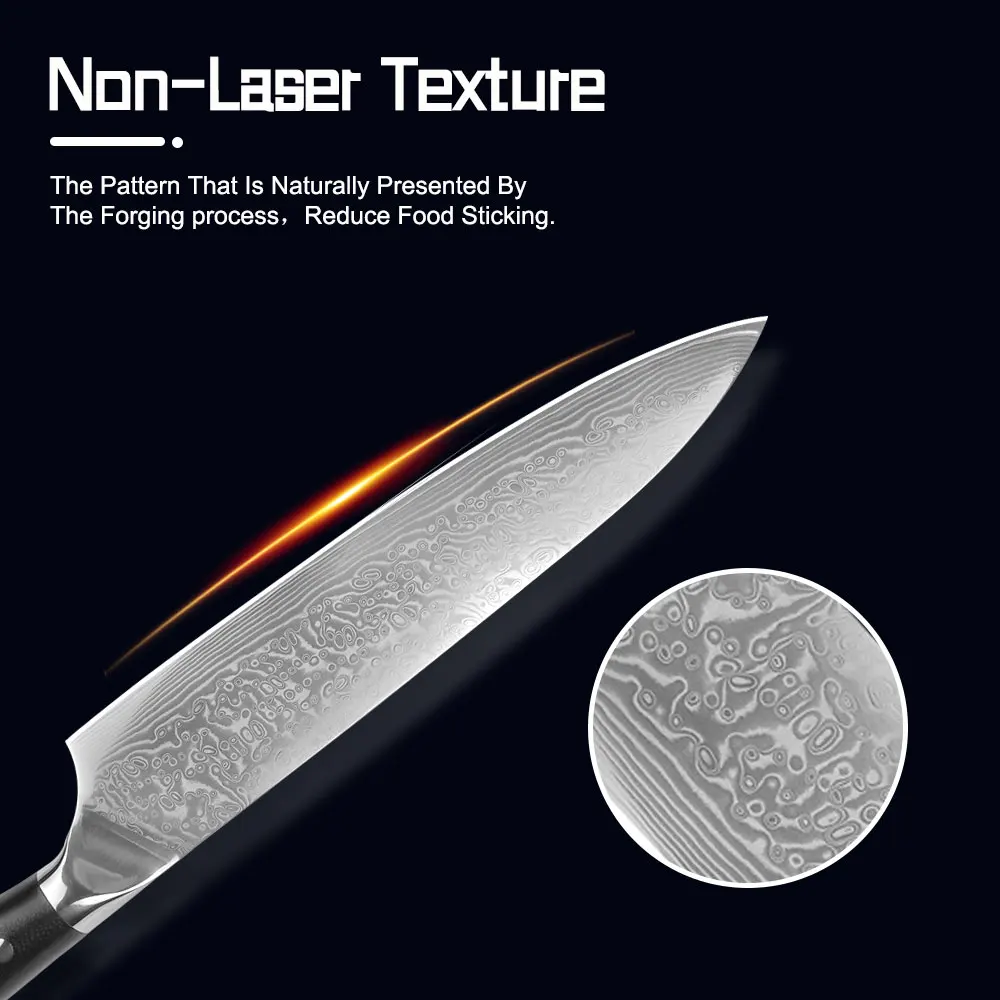 Нож шеф-повара из дамасской стали кухонные инструменты 8 дюймов с рукояткой G10