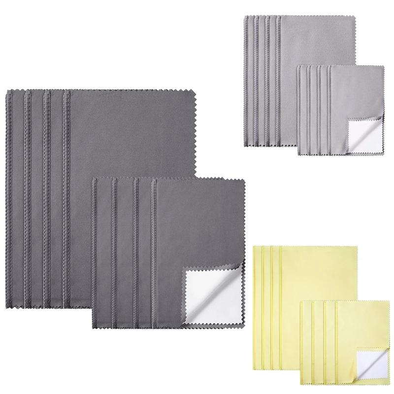 

8Pcs Polishing Cloth Set Large Jewelry Cleaning Cloths Silver Polishing Cleaning Cloth,11X14inch and 6X8inch