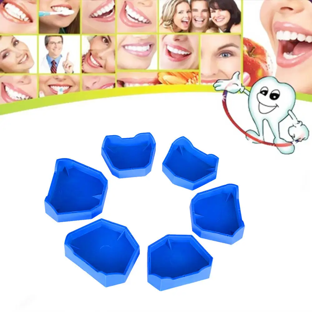 

6PCS/Set Dental Lab Plaster Model Former Base Mold Mould Blue Color New Hot