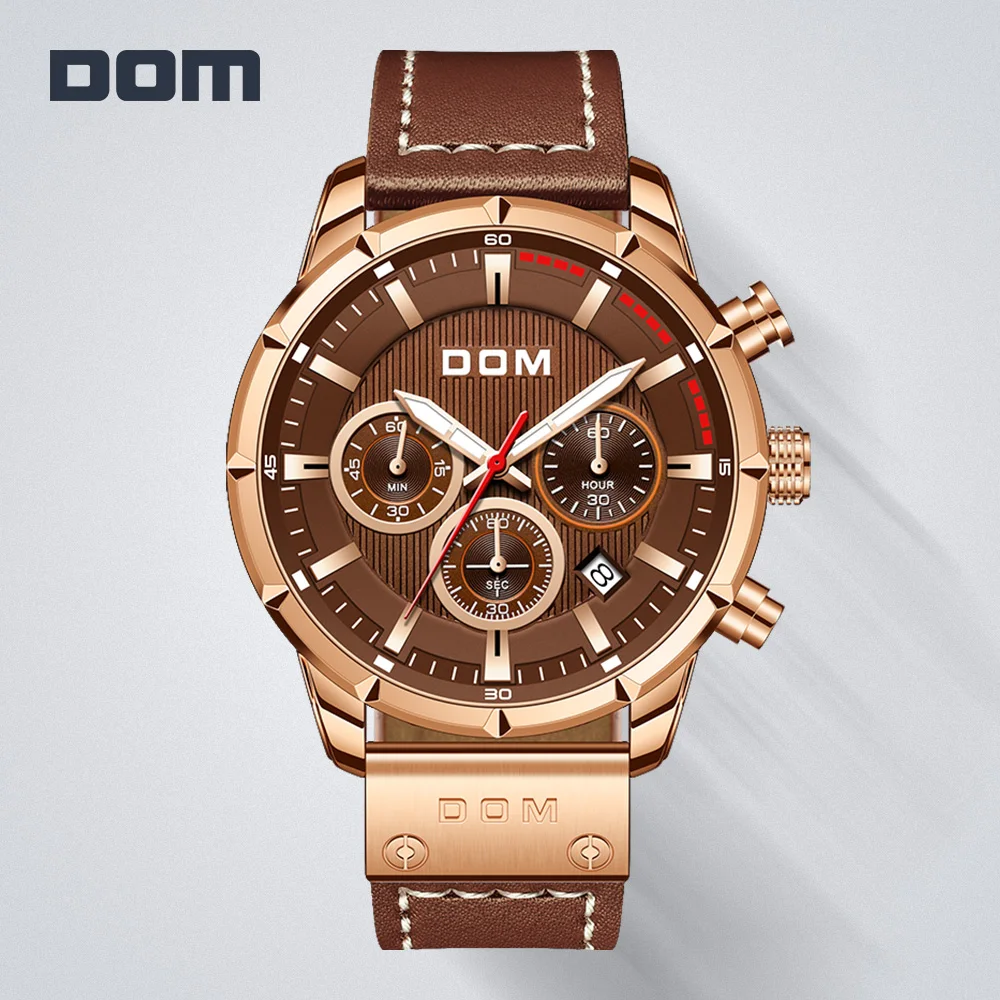 DOM Sapphire спортивные часы для мужчин топовый бренд Роскошные военные наручные с