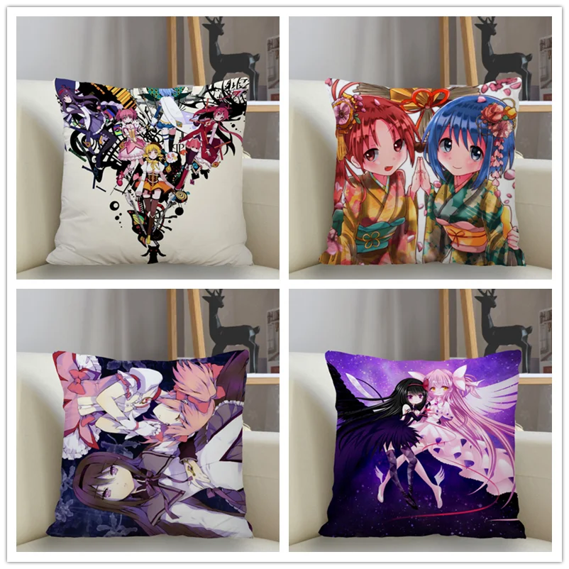 

Musife Custom Madoka Kaname Pillowcase Home Decoration 45*45cm Zipper Square Pillowcase Throw Pillow Cover Drop Shipping