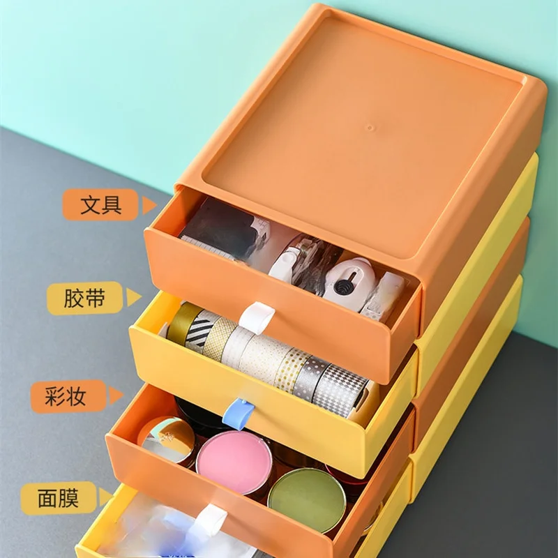 

Drawer Desktop Storage Box Cosmetic Shelf Office Student Desk Organize Fantastic Storage Small Cabinet