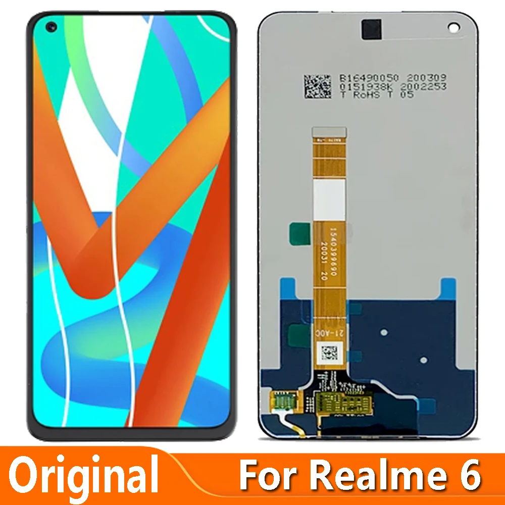 

6.5 " For Realme 6 rmx2001 LCD Display Touch Panel Digitizer Screen With Frame