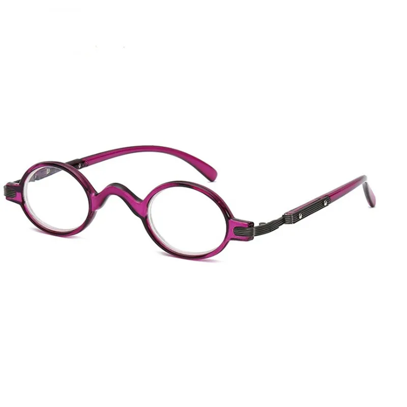 GNS16Purple Круглые ультралегкие ретро очки для чтения, мужские и женские очки из смолы с прозрачными линзами, прочная оправа, очки для пресбиопии 1,0 1,5 2,0 2,5 3,0 3,5 4,0 - Цвет оправы: GNS16Purple