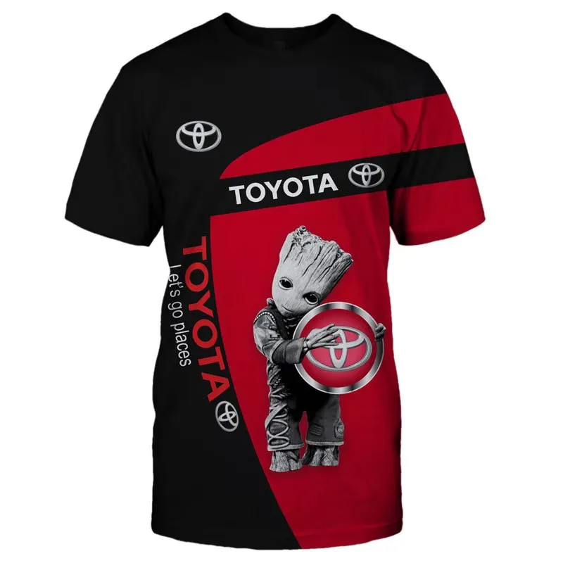 

Men's TOYOTA Logo Short Sleeve T Shirt Casual 3D Digital Printing T Shirt High Quality Cross-Country Brand Sportswear Harajuku