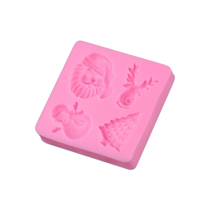 Новогодние ёлки формы для колоколов конфеты олени силиконовые Fondant (сахарная)