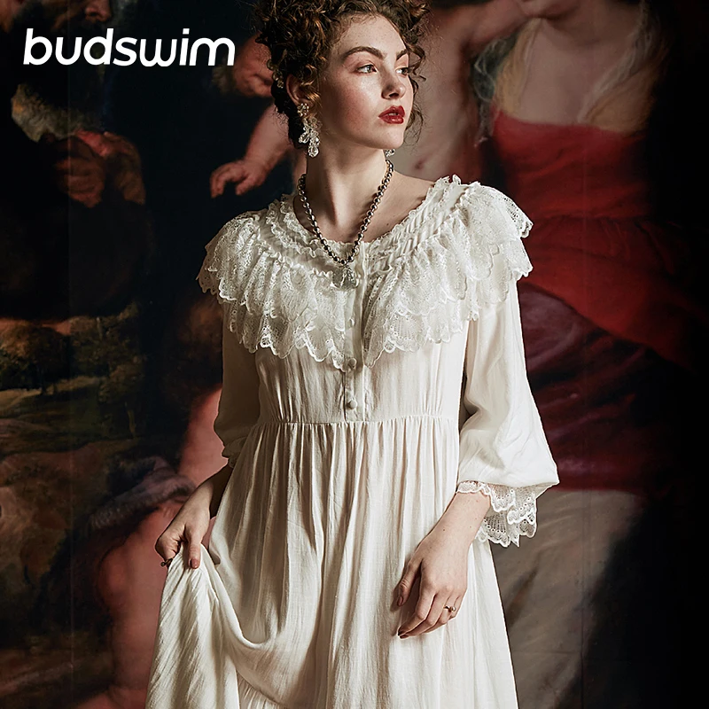 Винтажная ночная рубашка женская элегантная королева женское платье для сна