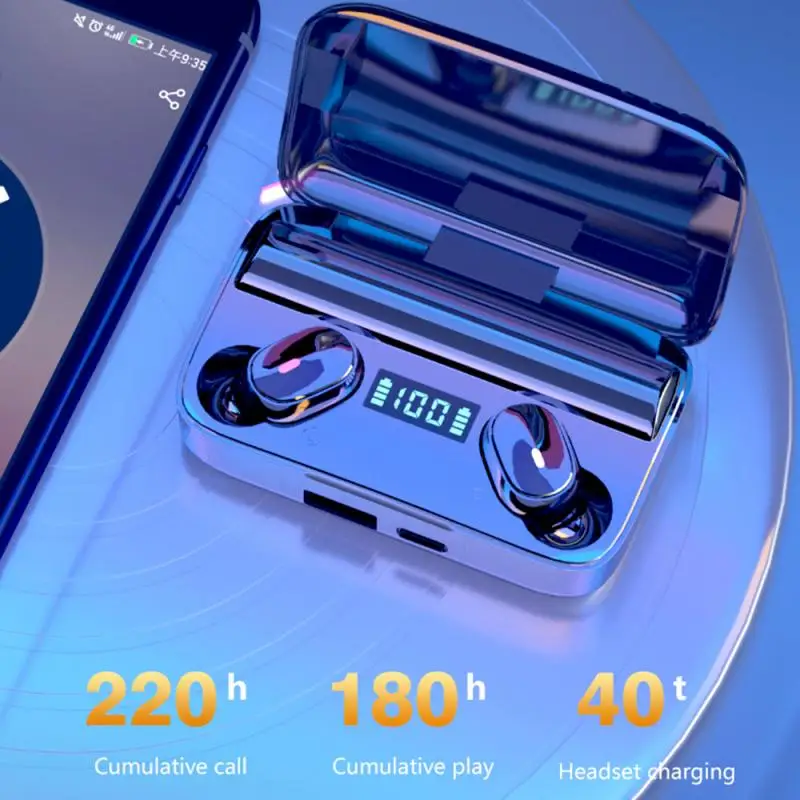 TWS Bluetooth V5.0 наушники беспроводные с микрофоном спортивная водонепроницаемая