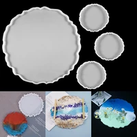 fluid irregular round petri dish silicone mold round coaster making epoxy resin art supplies for making coaster epoxy resin mold