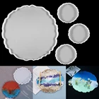 Жидкость нерегулярная круглая чашка Петри силиконовая форма круглая подставка изготовление эпоксидной смолы товары для рукоделия для изготовления подставок эпоксидная смола, форма