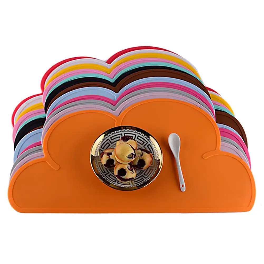 Портативная силиконовая в форме облака столовые приборы Детская тарелка коврик