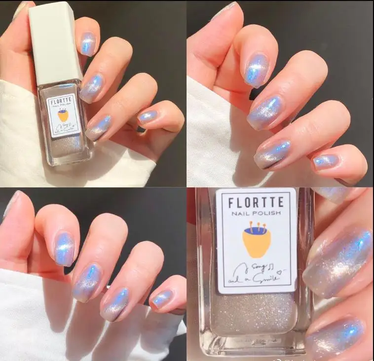 

Цветной лак для ногтей FLORTTE «кошачий глаз» без выпечки, быстросохнущий, долговечный, не терпимый, здоровый