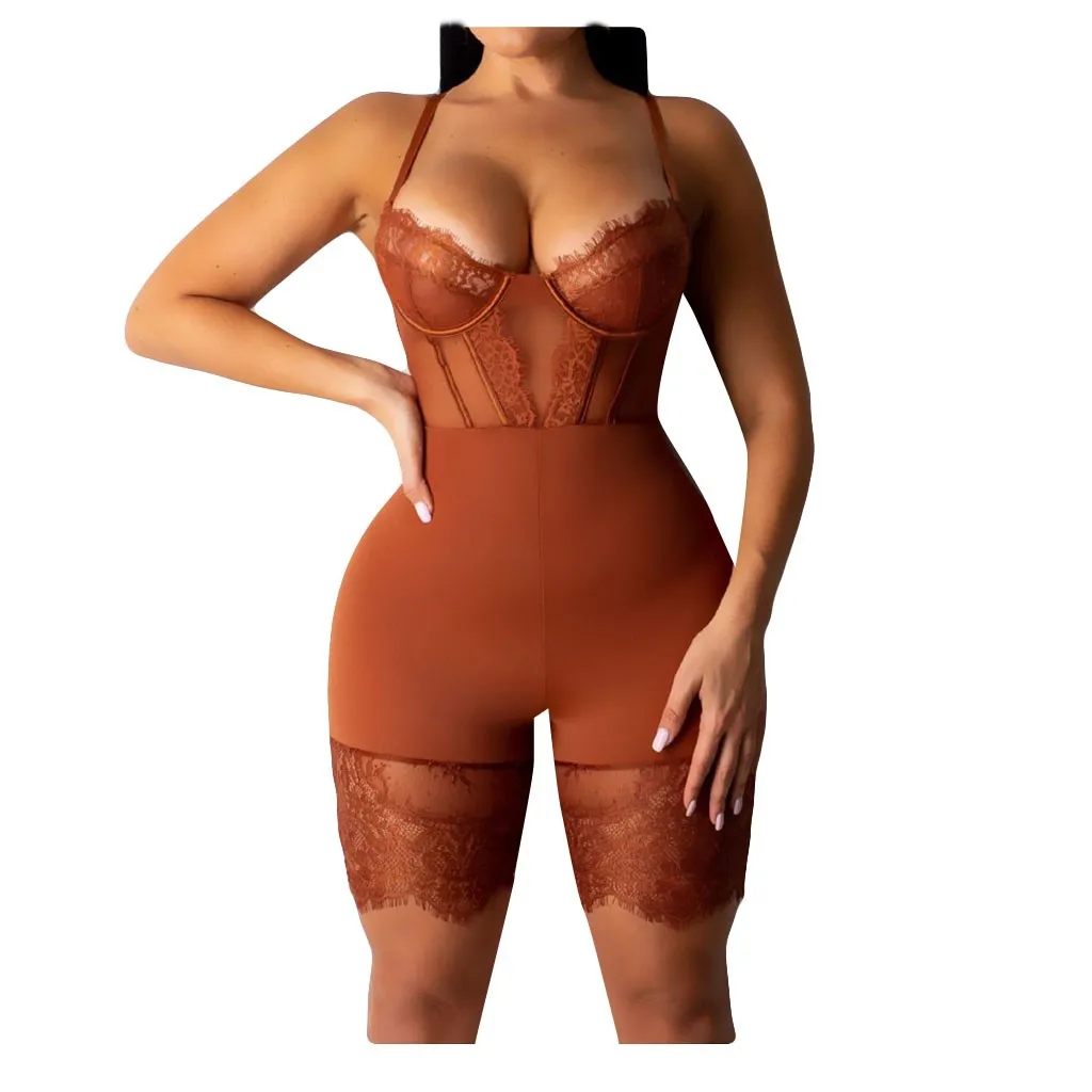 Новинка женский комбинезон брюки корсет хрящи слинг кружева повседневный