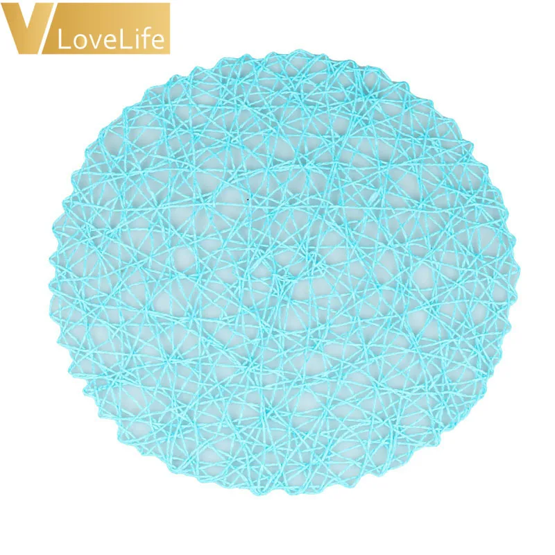 6 шт Бумага веревочная сетка салфетки круглого стола нового дизайна дома Кухня