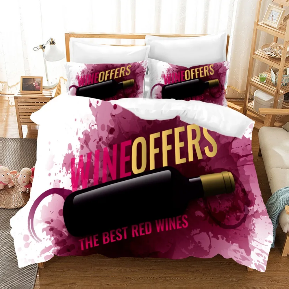 Красное вино постельные принадлежности комплект 2/3 шт покрывало из микрофибры s