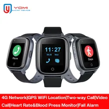 4G Video Call Smart Watch Elderly Parents Heart Rate Blood Pressure Monitor GPS Trace Fall Alarm Android Phone Wristwatch Clock
