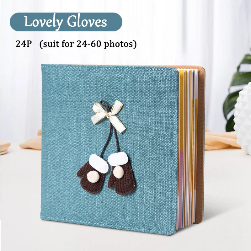 24P lovely gloves Фотоальбом книга печать на заказ Фотокнига DIY Выпускной памятная книга фотостудия детский альбом для автографов - Цвет: 24P lovely gloves
