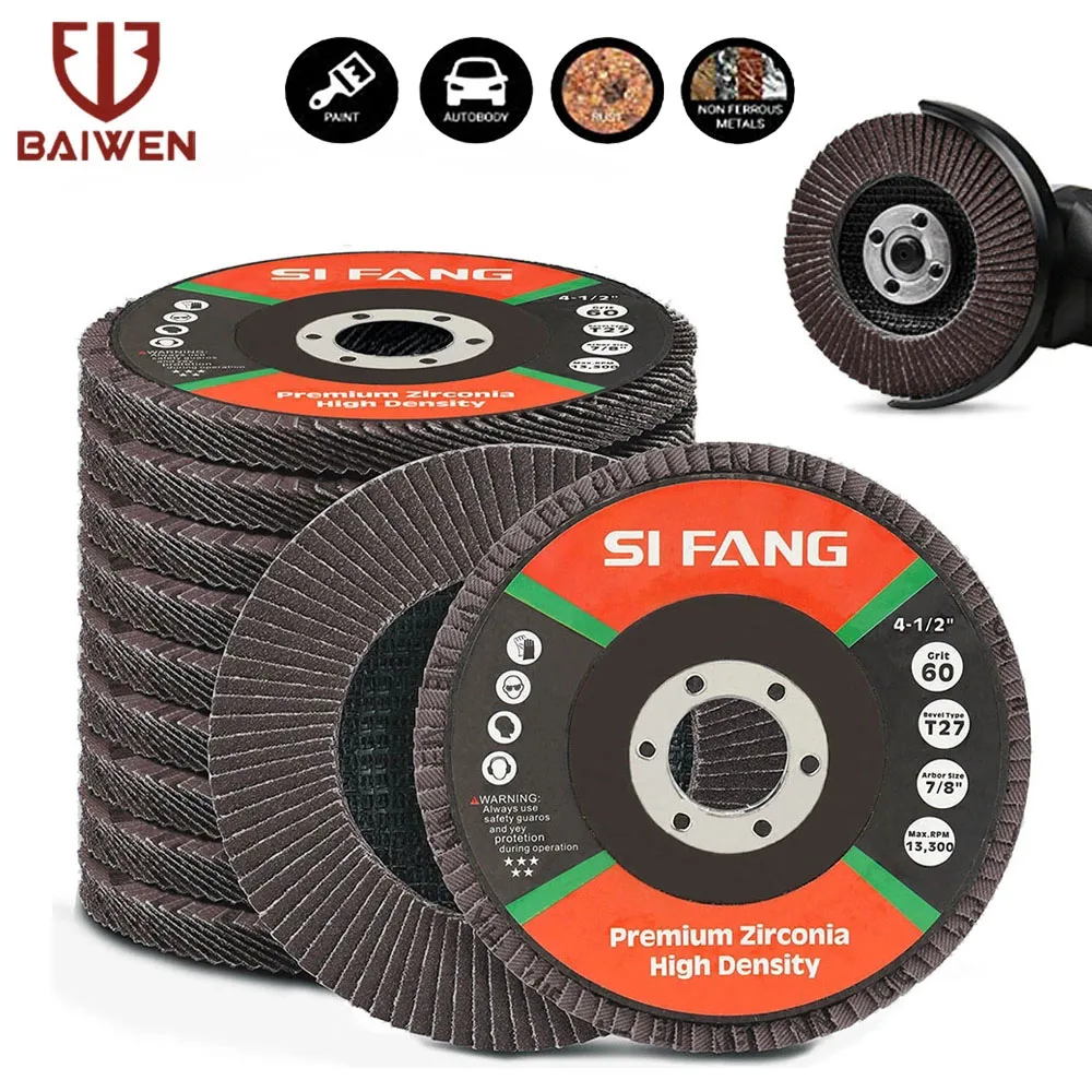 

2/5/10PCS 4.5 Inch Flap Discs Aluminium Oxide Sanding Discs 60/80/120/240/320 Grit Grinding Wheels Blades for Angle Grinder