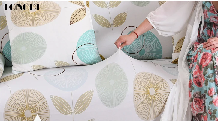 TONGDI эластичный чехол для дивана с принтом мягкий элегантный современный стрейч