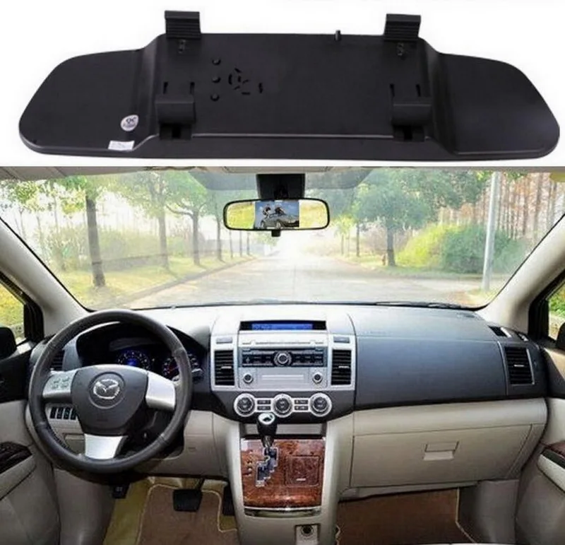 Car Rearview Mirror Monitor 4.3 inch 2 Video Input TFT LCD Display + Mini CCD Rear View Reversing Camera HD | Автомобили и