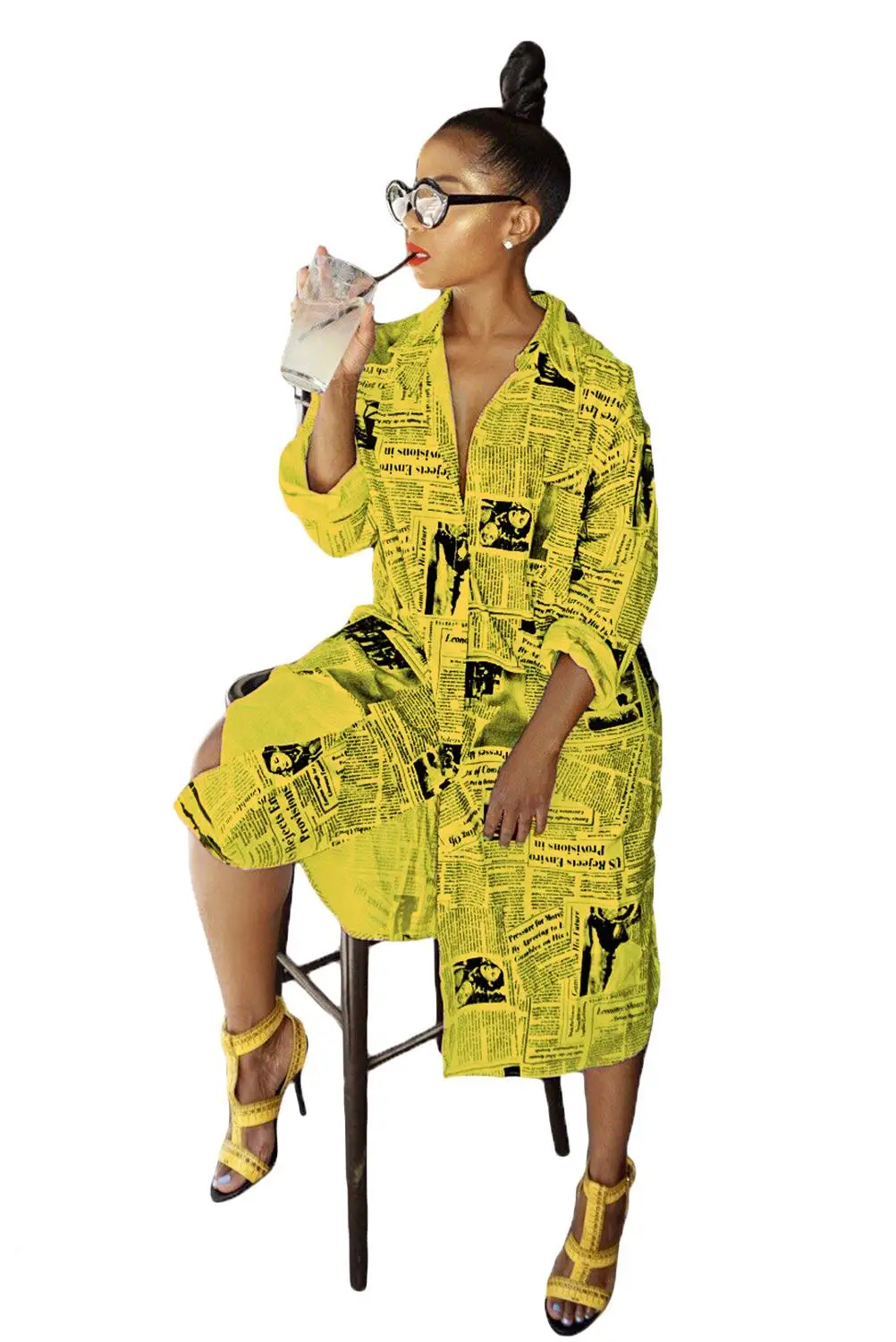 Женское платье с длинным рукавом отложным воротником Осеннее сексуальное