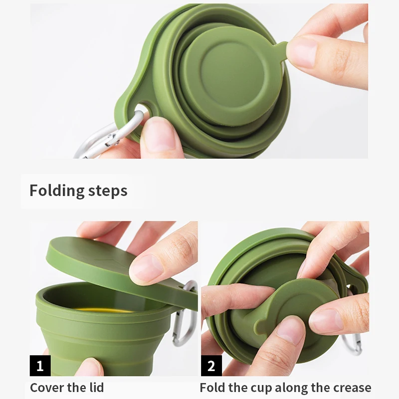 Портативные складные чашки Konco 150 мл силиконовая чашка для воды без бисфенола А