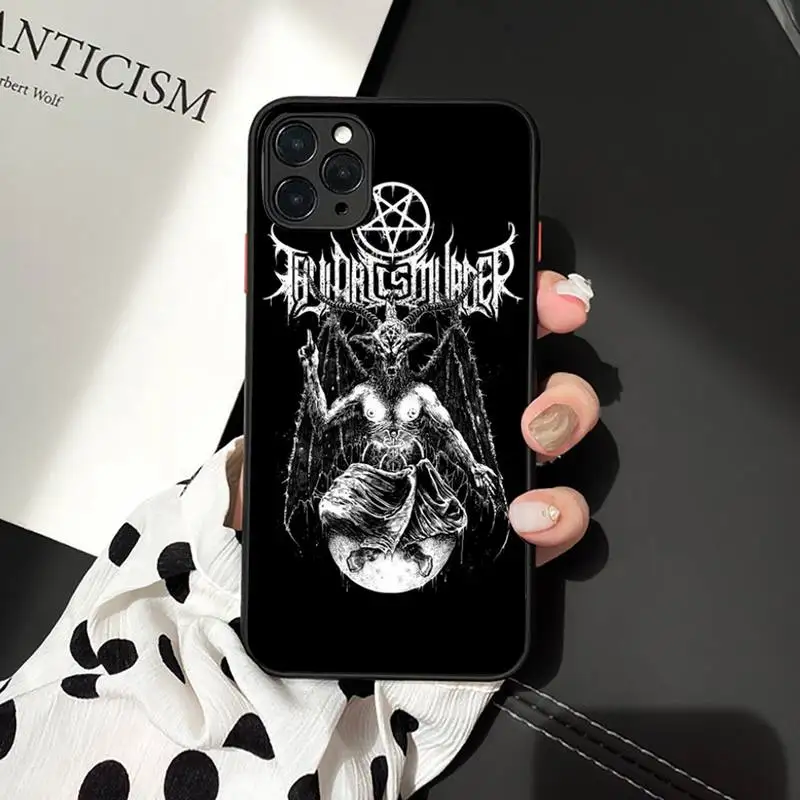 

Pentagram 666 Demonic Satanic Phone Case matte transparent For iphone 7 8 11 12 plus mini x xs xr pro max cover