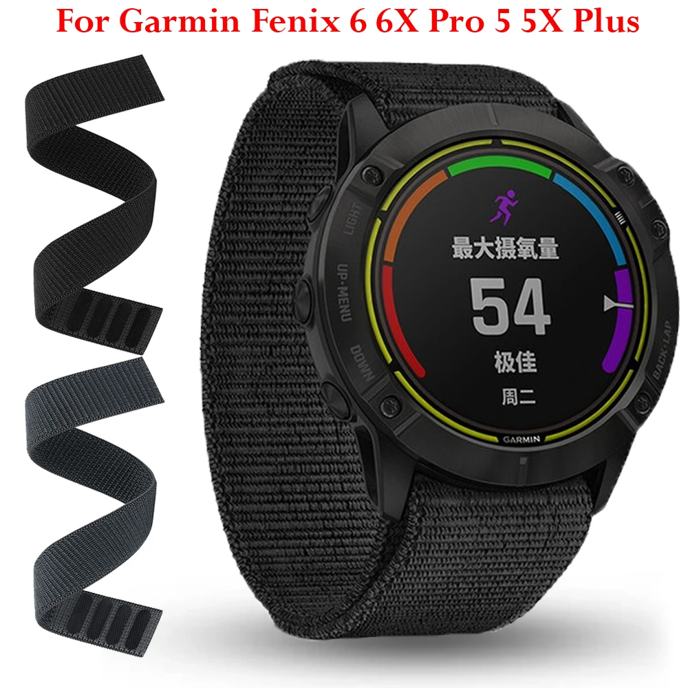 

Ремешок для Garmin Fenix 6 6X Pro 5 5X Plus 945 3 HR Mk1 22 26 мм, Нейлоновый Регулируемый браслет для наручных часов, сменный Браслет