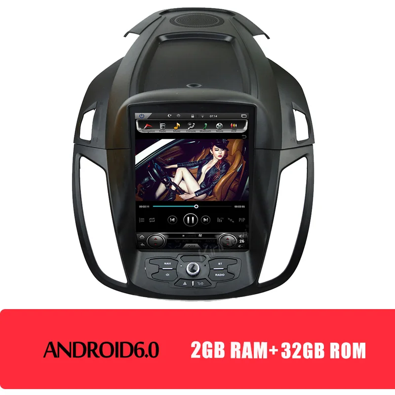 Android Car Radio KiriNavi вертикальный экран Tesla стиль 10,4 ''Android 8,1 автомобильный dvd-плеер для Ford Kuga Escape gps Мультимедиа Навигация 2013 - Цвет: Android Car Radio